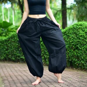 Goa Hose Schwarz oder Grün (mit Taschen) - "Schwarz"