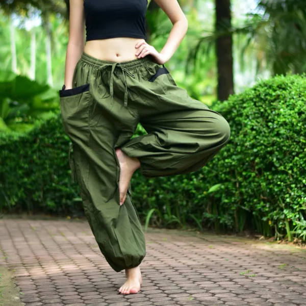 Goa Hose Schwarz oder Grün (mit Taschen) – Bild 5